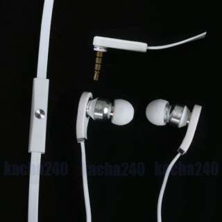 White In Ear Earbud Headphone Earphones Headset with Mic for  MP4 