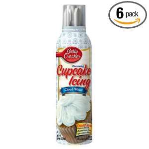 Betty Crocker Cupcake Icing, Cloud White, 8.4 Ounce Can(Pack of 6 