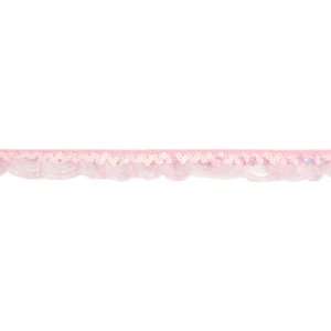  Sequined Scallop Stretch Trim 1 Wide 20 Yards Pink 