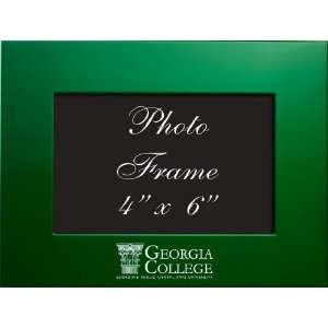  Georgia College   4x6 Brushed Metal Picture Frame   Green 