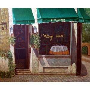    Fine Oil Painting, Cafe Scene BAR012 36x48
