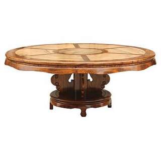 Round Dining Table W Marble 79 Polish wood Beautiful  