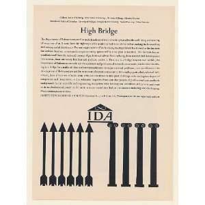  1962 IDA Institute for Defense Analyses High Bridge Print 