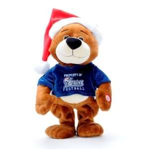  New England Patriots NFL Animated Dancing Holiday Bear 