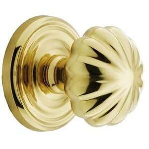 Antique Reproduction Door Knobs. Classic Rosette Set With Fluted Brass 