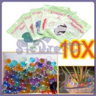 10 Bag Water Crystal Jelly Balls Vase Decoration Magic  