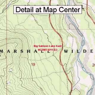  USGS Topographic Quadrangle Map   Big Salmon Lake East 