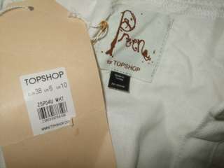 NWT PREEN For Top shop $399 Stud White Shirt Dress sz 6  