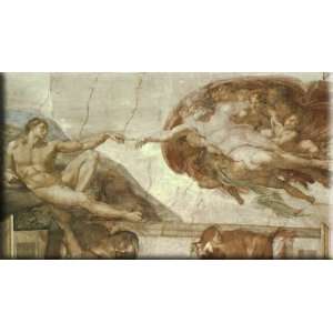  The Creation of Man 30x17 Streched Canvas Art by Michelangelo 
