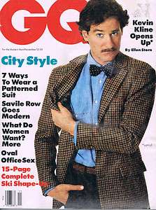 GQ Magazine November 1987 KEVIN KLINE Watch Collecting Mont Blanc 