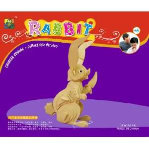  3d Wooden Puzzle rabbit Toys & Games