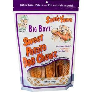  Sams Yams Big Boyz Sweet Potato Dog Treats, 1 Pound Bag 