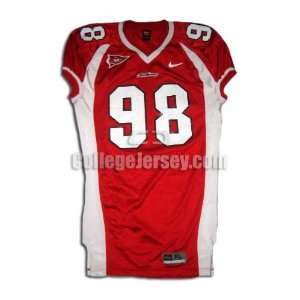 Red No. 98 Game Used Miami Ohio Nike Football Jersey (SIZE XL)  