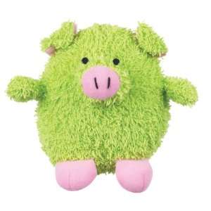  Grriggles Plush Pudgy Dog Toy, Pig, 4 1/2 Inch, Green Pet 