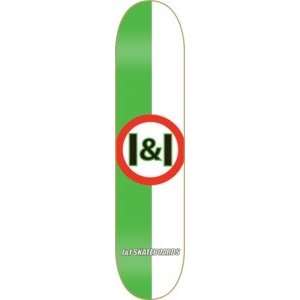    I&I Emblem Green Skateboard Deck   8 x 32