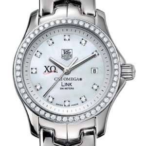  Chi Omega Womens TAG Heuer Link Watch with Diamond Bezel 