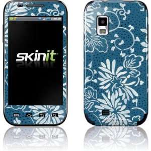  Skinit White Floral Swirl on Blue Vinyl Skin for Samsung 