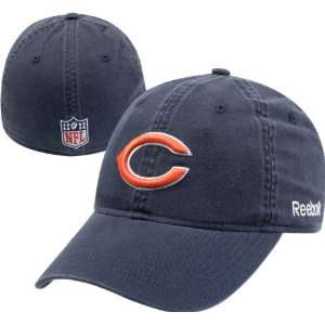 Chicago Bears 2010 Navy Fitted Sideline Slouch Hat  Sports 