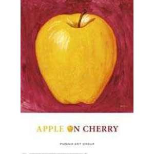   Apple on Cherry Finest LAMINATED Print P. Moss 19x26
