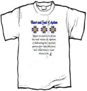 shirt   AUTISM Awareness   HEART and SOUL, Listen **  