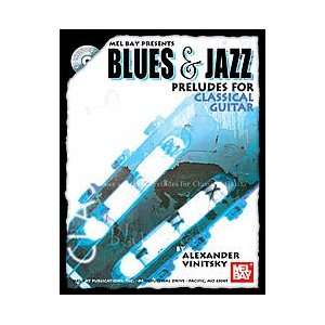  Blues and Jazz Preludes for Classical Guitar Book/CD Set 