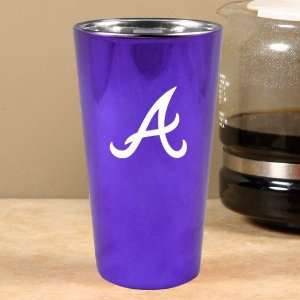  MLB Atlanta Braves Navy Blue Lusterware Pint Cup Sports 