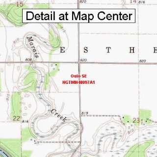 USGS Topographic Quadrangle Map   Oslo SE, Minnesota 