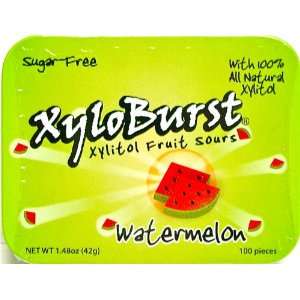 XyloBurst Xylitol Sour Watermelon Mints (Metal Tin) 1.48oz/100 pcs 