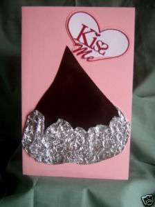 Hand Made Greeting Card  Hersey Kiss Valentine  