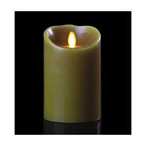   Flameless Wax Pillar Candle Sage 3.5 x 5 Forest Scented Home