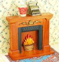 Dollhouse Minia Living Room Furniture Vintage Fireplace  
