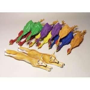  Fox In The Chicken Coop   Rubber Chickens, Set of 6 With 