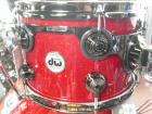 DW Collectors Series Red Glass Glitter Drum Set With Black Nickle 