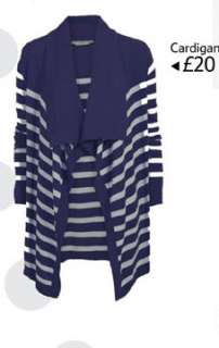 Limited Edition Striped waterfall hem cardigan £20