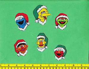 Sesame Street Christmas Fabric Iron Ons Appliques 6  