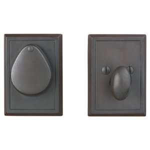 Rockwell Premium Old World Low Profile Deadbolt with Rectangle Plate 