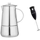   Ovente Stovetop Espresso Maker / Mr. Coffee Handheld Milk Frother Set