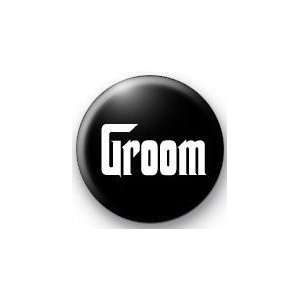  GROOM Godfather Font Pinback Button 1.25 Pin / Badge 