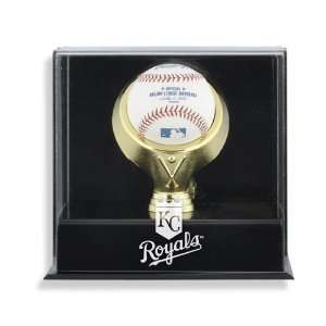   Mounted Gold Ring Baseball Royals Logo Display Case