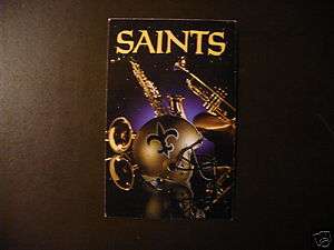 New Orleans Saints 1988 NFL pocket schedule Miller Lite  