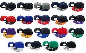 NEW VINTAGE STYLE FLAT BILL SNAP BACK BASEBALL HAT 19 COLORS AVAILABLE 