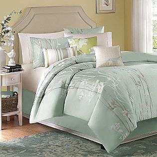 Athena Queen 7 pieces Comforter Set in Blue Color  Madison Classics 