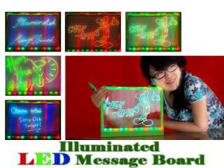 Multi Color Dry/Erase LED Illuminated Message Board   Advertise 