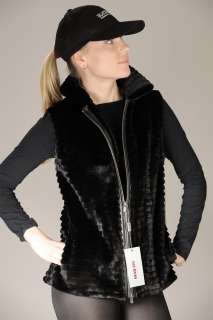   black mink fur vest   New   SAGA FURS   ALL SIZES XS S M L XL  