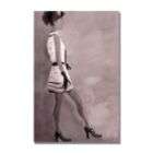 Trademark Art 22x32 inches Beverly Brown Black and White Mini Dress 
