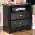 Famous Brand GLADEBlack NIGHT STAND BY Famous Brand