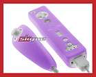 Purple soft Silicone Skin Cover Case For Nintendo Wii Remote & Nunchuk 