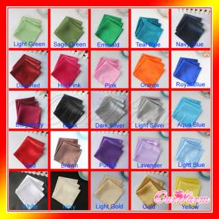 120 Satin Cloth Napkin or Pocket Handkerchief 12 Square Multi Purpose 