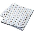 Margery Ellen Baby Pima Printed Receving Blanket, Blue Dot, One Size