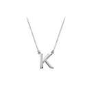FineJewelryVault Baby Charm Initial Pendant K 14K White Gold